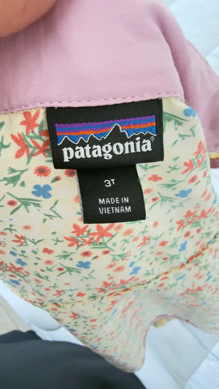 Chaqueta impermeable infantil Patagonia floral 3T - 3