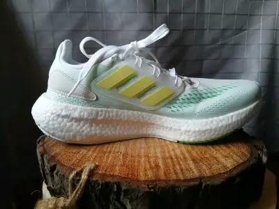 Zapatillas deportivas Adidas blancas con verde - miniatura 1