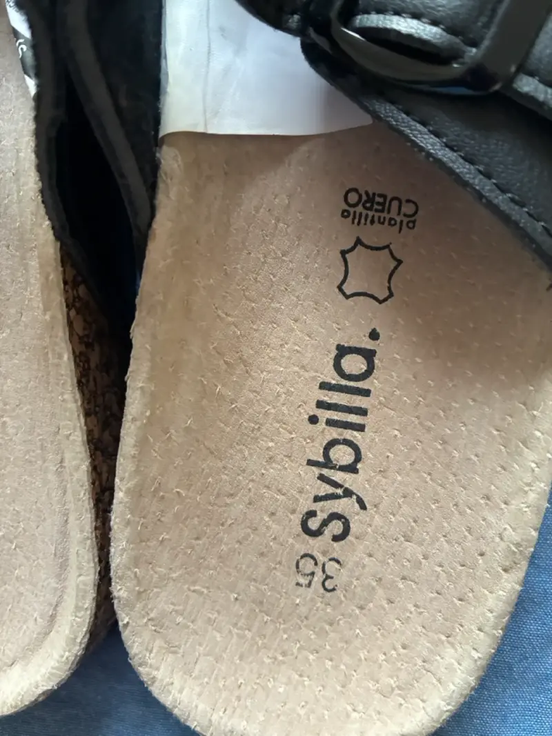 Sandalias negras de cuero Sybilla talla 35 - 2
