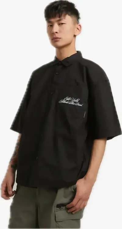 Camisa negra de manga corta Ecko - miniatura 1