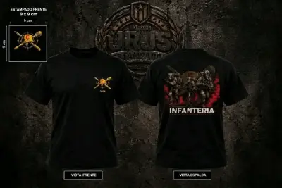 Polera Negra Estampada Militar DTF - miniatura 4