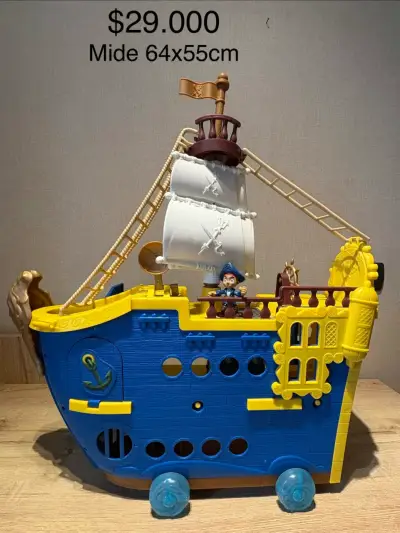Barco Pirata de Jake de Juguete Grande con Ruedas - miniatura 1
