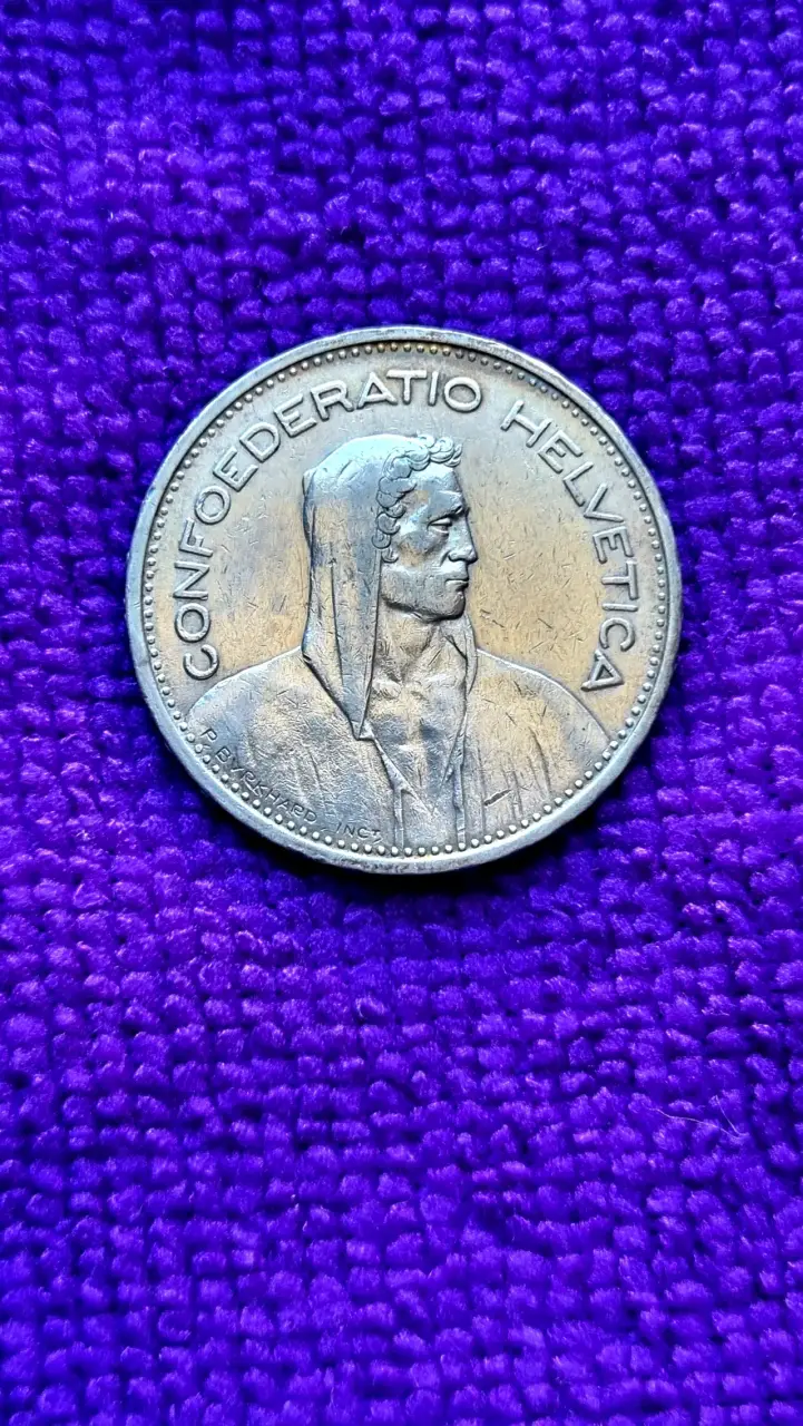 Esplendida moneda Plata Suiza 5 Francos 1932. - 1