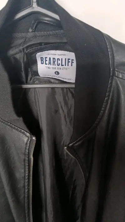 Chaqueta de cuero sintético negra Bearcliff - miniatura 3