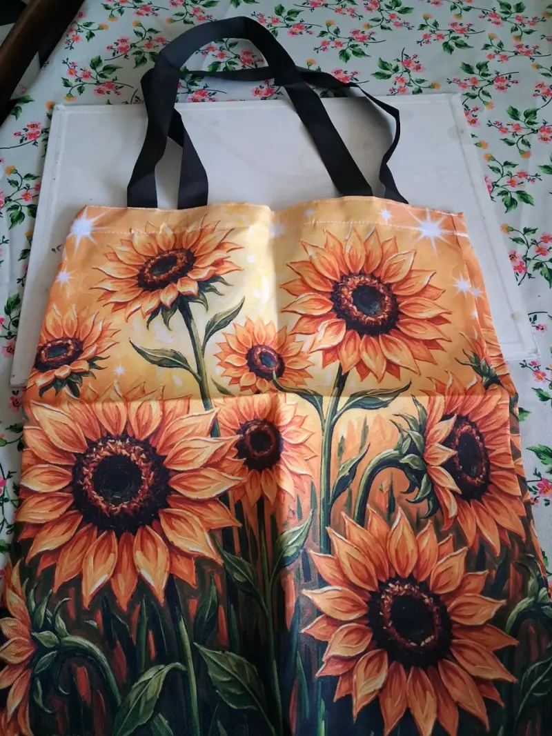 Bolsa de tela con diseño artístico colorido - 5