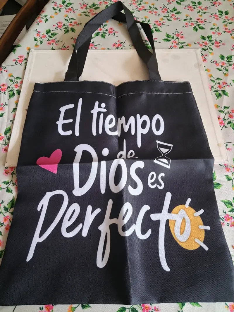 Bolsa de tela con diseño artístico colorido - 6