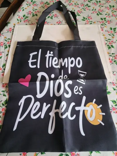 Bolsa de tela con diseño artístico colorido - miniatura 6