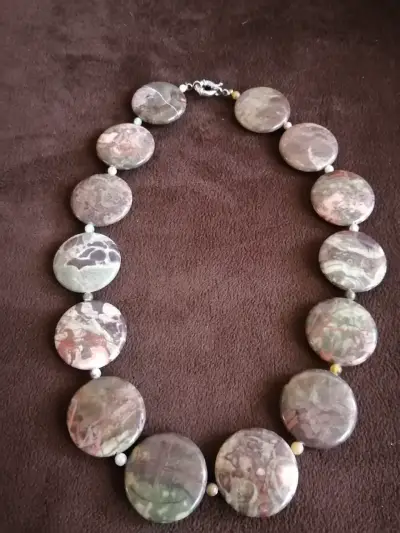 Collar Nuevo de Ópalo Imperial Natural en Discos - miniatura 1