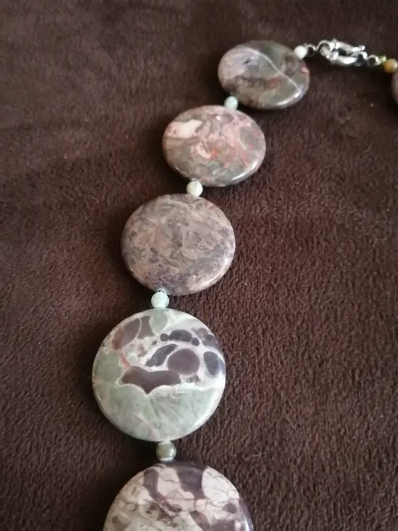 Collar Nuevo de Ópalo Imperial Natural en Discos - 3
