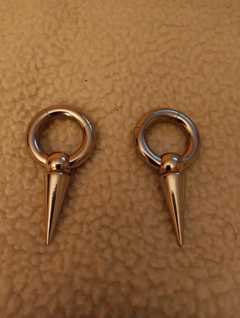 Set de expansores y piercings de acero y acrílico - 2