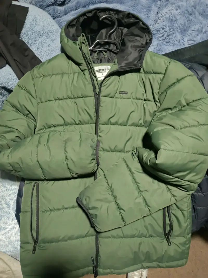 Chaqueta acolchada verde con capucha Bearcliff - 1