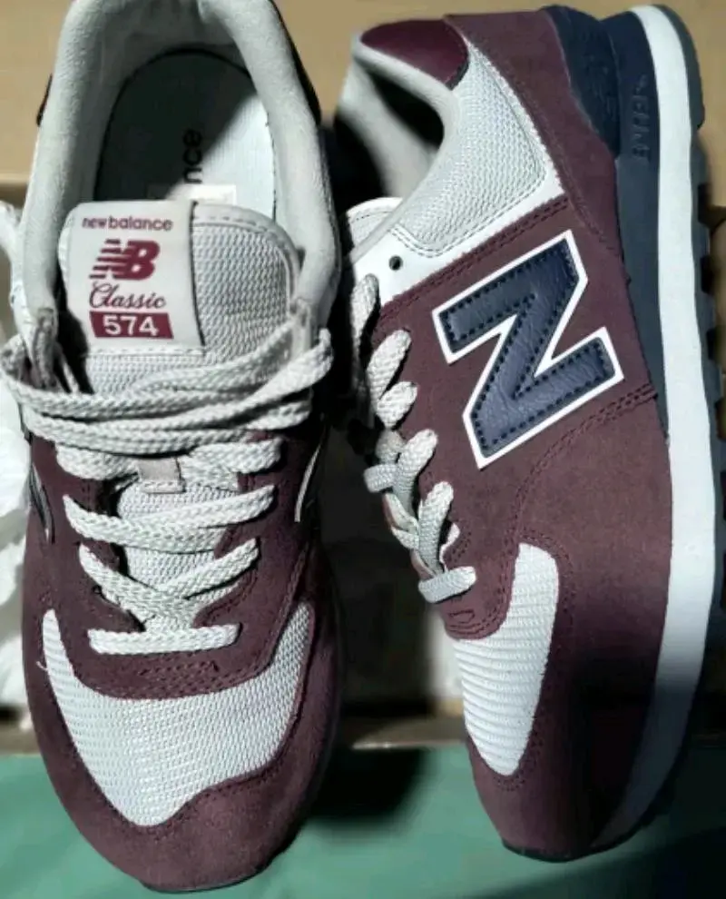 Zapatillas New Balance 574 Clásicas Burdeos - 3