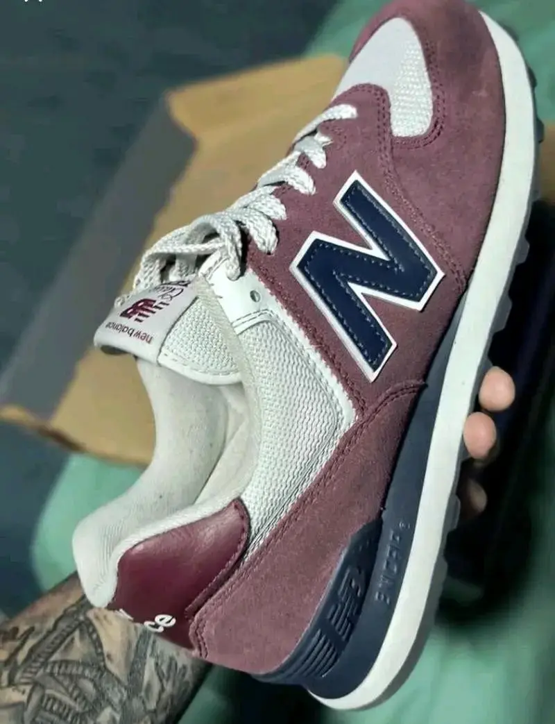 Zapatillas New Balance 574 Clásicas Burdeos - 4