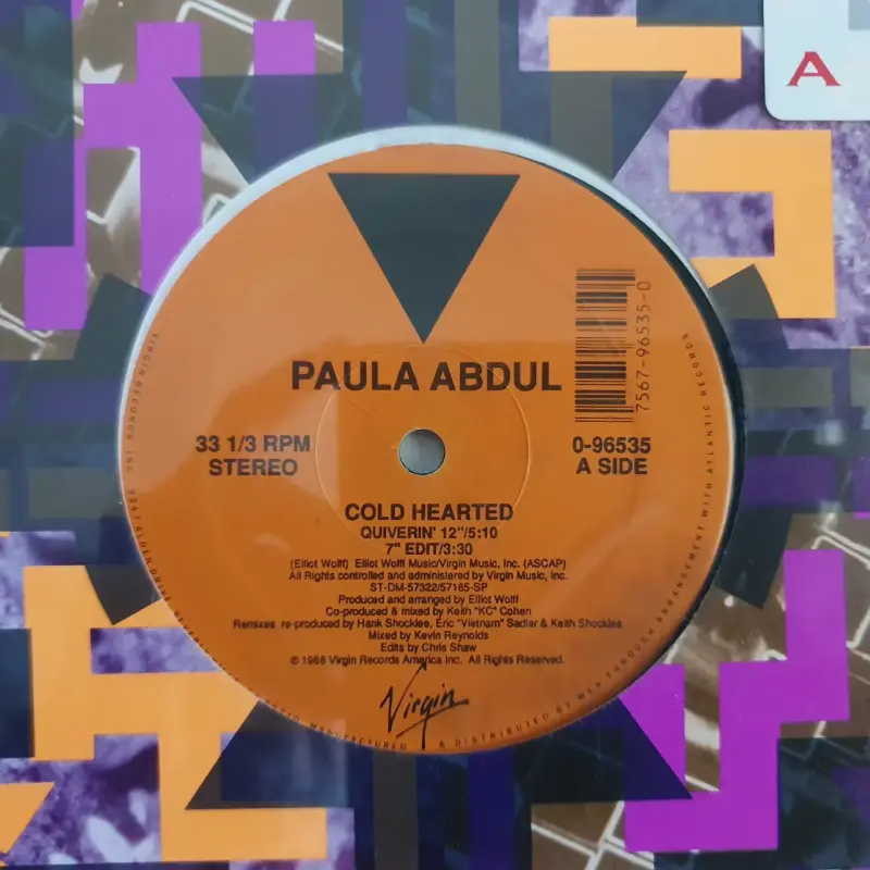 Vinilo Paula Abdul Cold Hearted 12" - 2