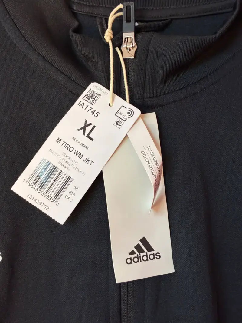 Chaqueta deportiva negra Adidas con cierre - 2