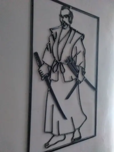 Cuadro Samurái en Fierro Forjado - miniatura 4