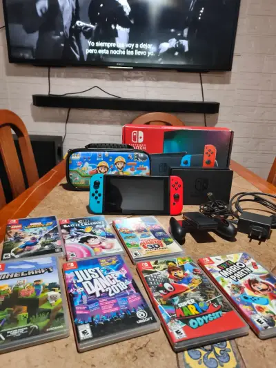 Nintendo Switch con juegos + accesorios - miniatura 1