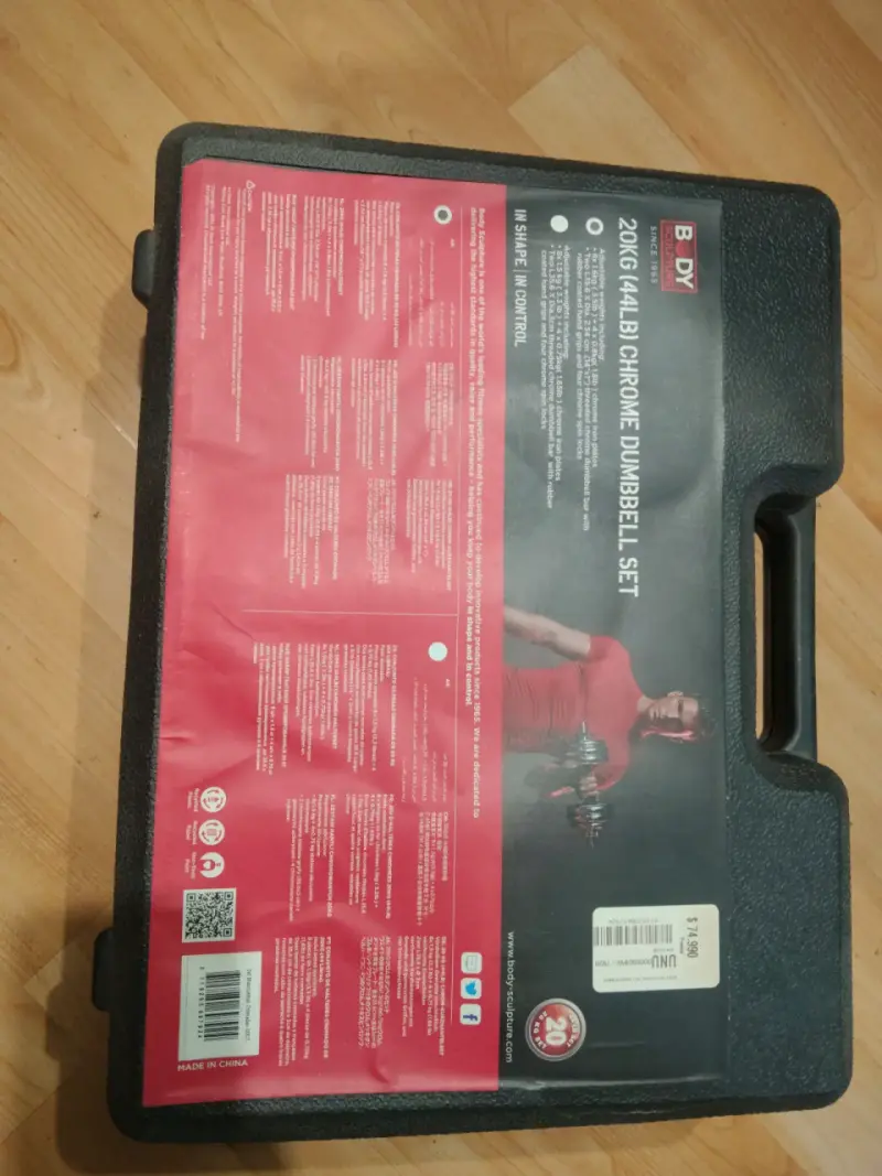 Set de Mancuernas Cromadas Body Sculpture 20kg - 2