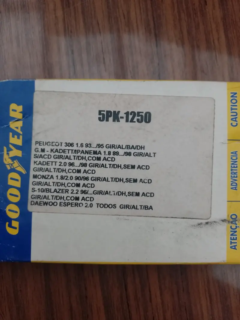 Correa Poly-V Goodyear Gatorback 5PK-1250 - 2