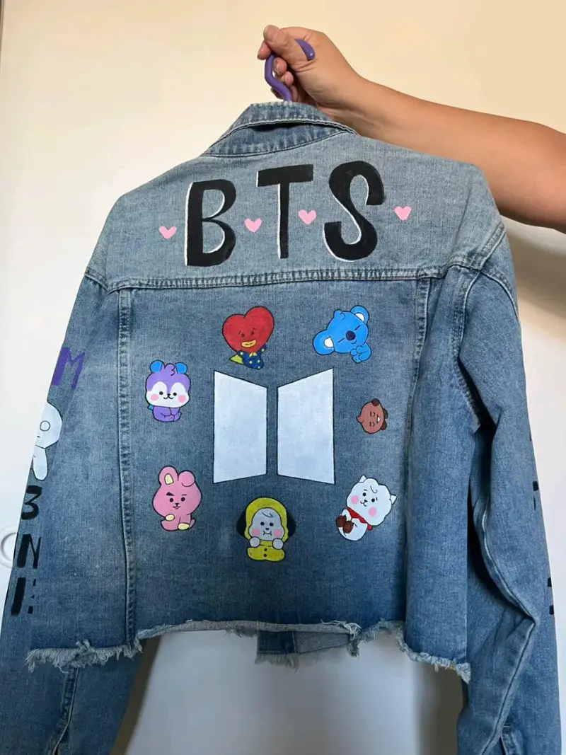 Chaqueta de mezclilla BTS con diseño personalizado - 1