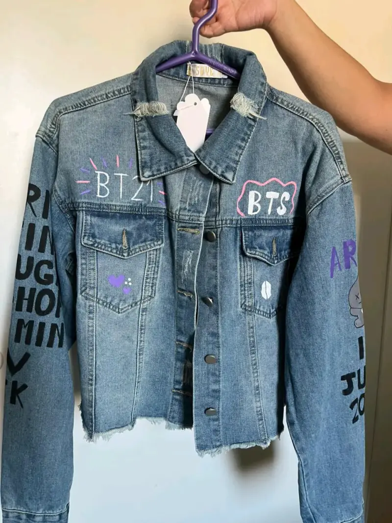 Chaqueta de mezclilla BTS con diseño personalizado - 2
