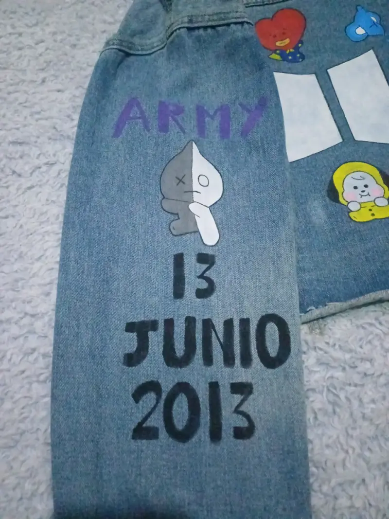Chaqueta de mezclilla BTS con diseño personalizado - 4