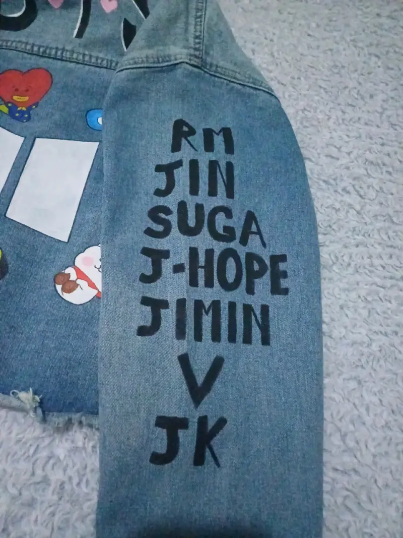 Chaqueta de mezclilla BTS con diseño personalizado - 5