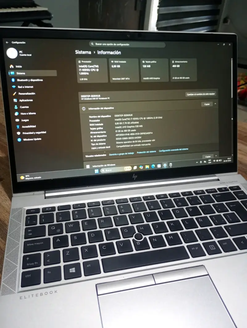 Laptop HP EliteBook con Intel Core i7 - 3