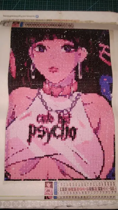 Cuadro de arte de diamantes estilo anime - miniatura 1