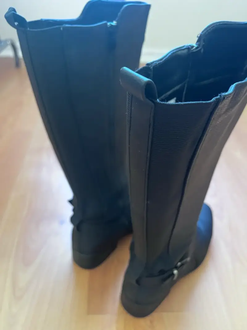 Botas negras de cuero mujer con cierre lateral - 3