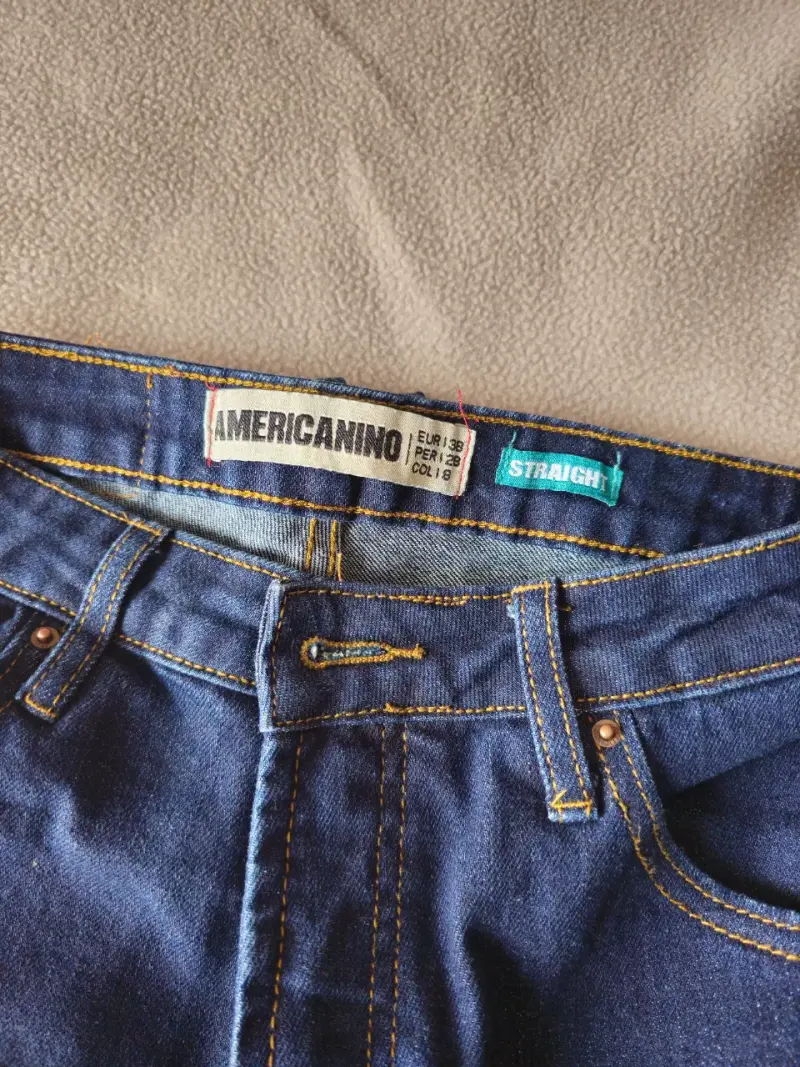 Jeans azul recto Americano talla 36 - 2