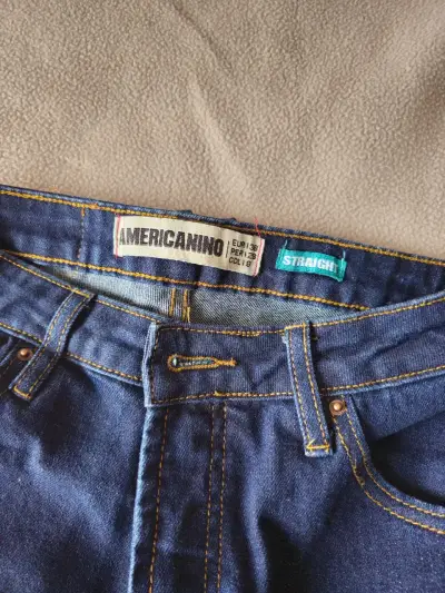 Jeans azul recto Americano talla 36 - miniatura 2