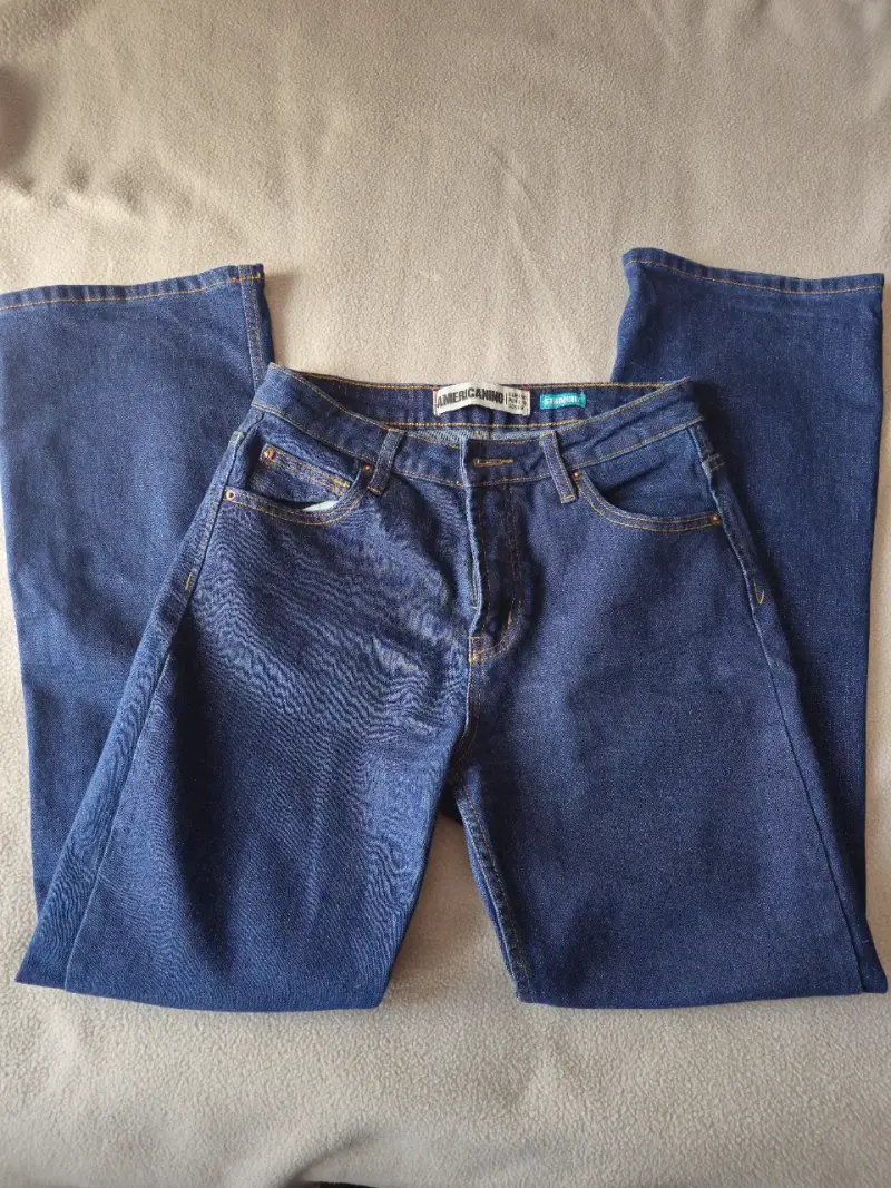 Jeans azul recto Americano talla 36 - 3