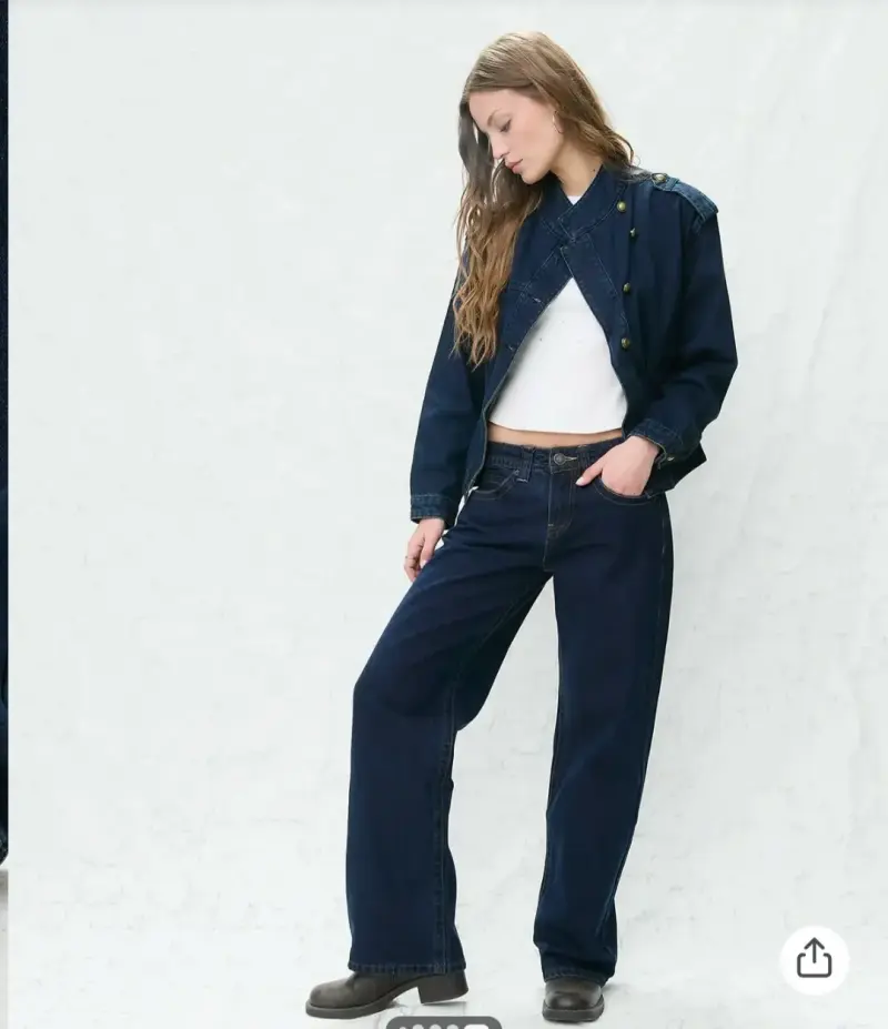 Jeans azul recto Americano talla 36 - 4