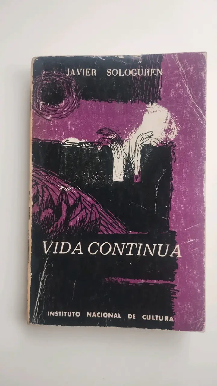 Libro Vida Continua' de Javier Sologuren, poesía - 1
