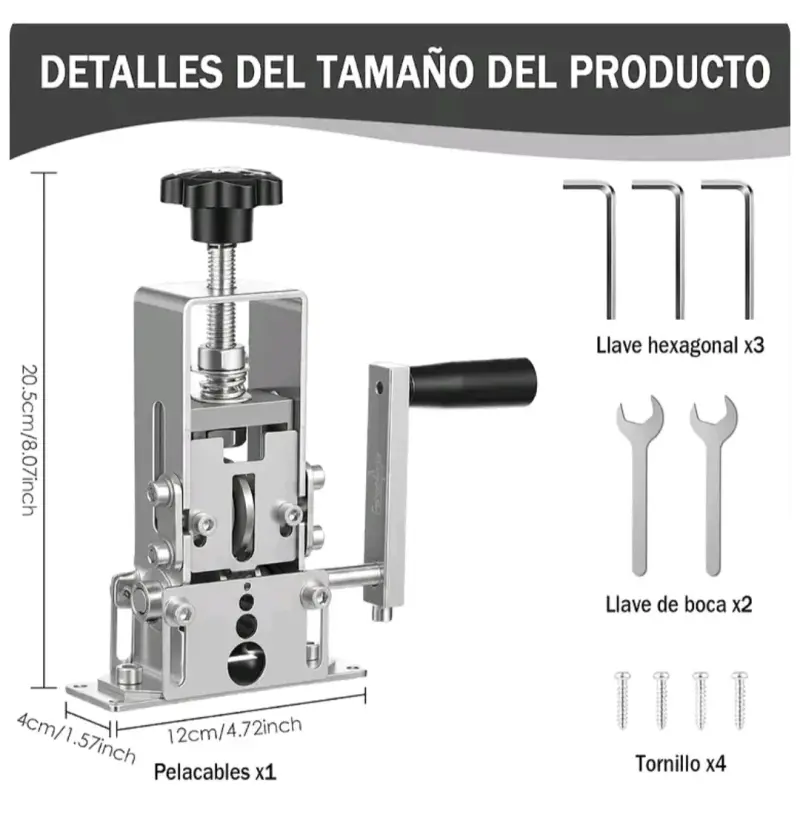 Pelacables manual ajustable para diversos cables - 1