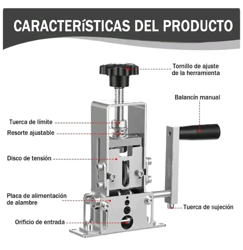 Pelacables manual ajustable para diversos cables - 4