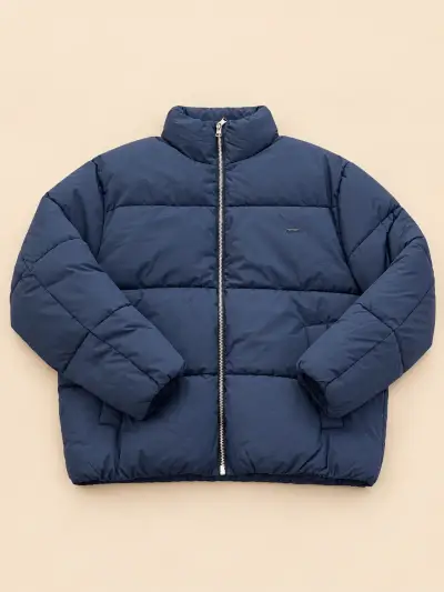 Chaqueta acolchada azul Zibel para invierno - miniatura 1