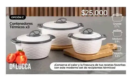 Set de Contenedores Térmicos De Lucca x3 - 1