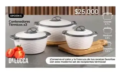Set de Contenedores Térmicos De Lucca x3 - miniatura 1