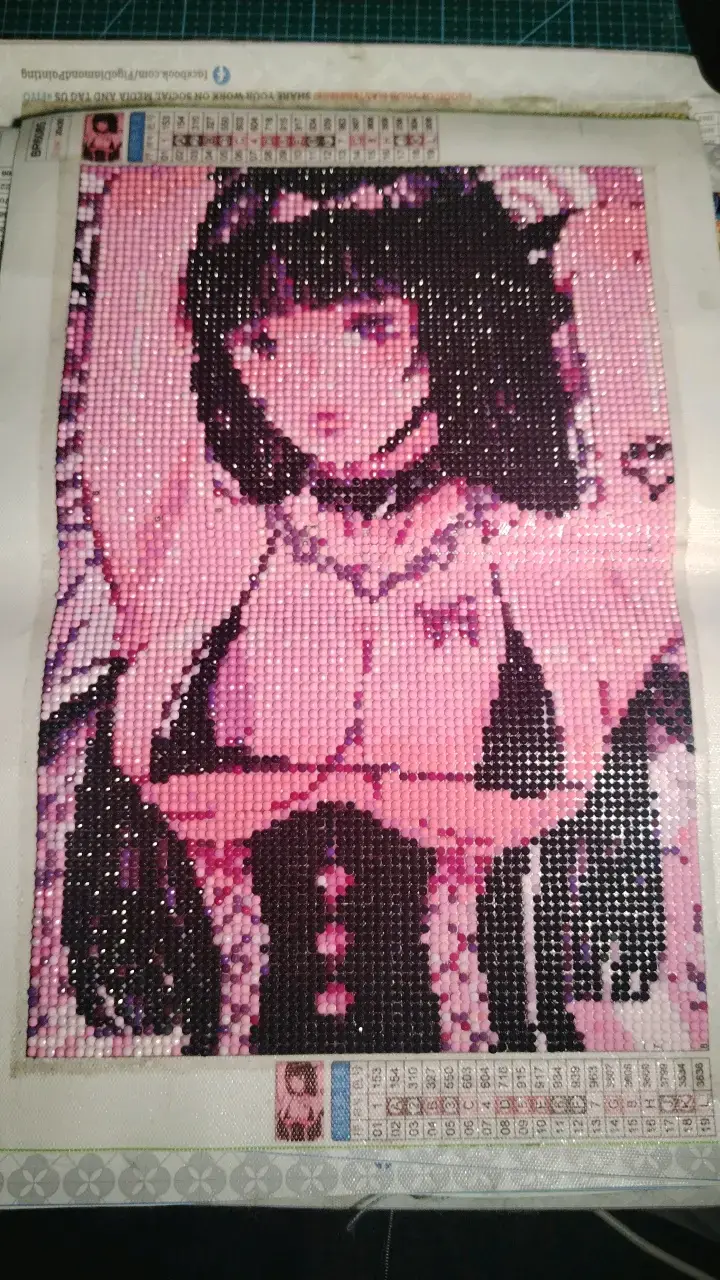 Pintura de diamante con diseño de anime - 1
