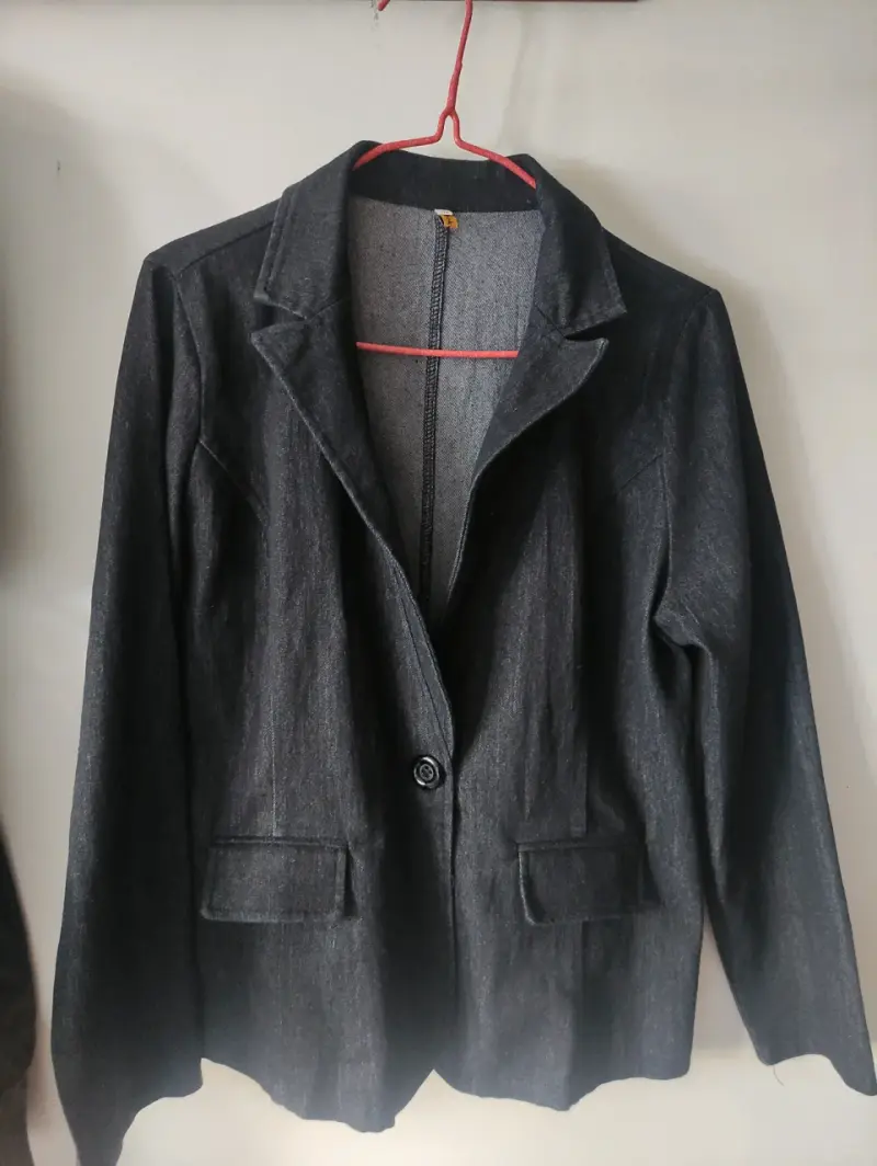 Blazer de mezclilla para mujer talla M - 1