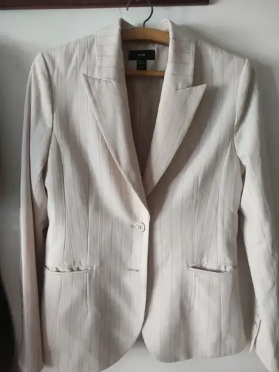 Blazer a rayas beige H&M para mujer - miniatura 1