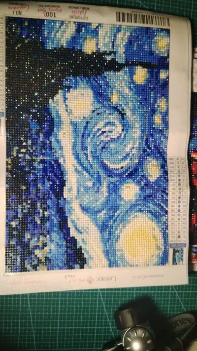 Pintura de Diamante La Noche Estrellada - miniatura 1