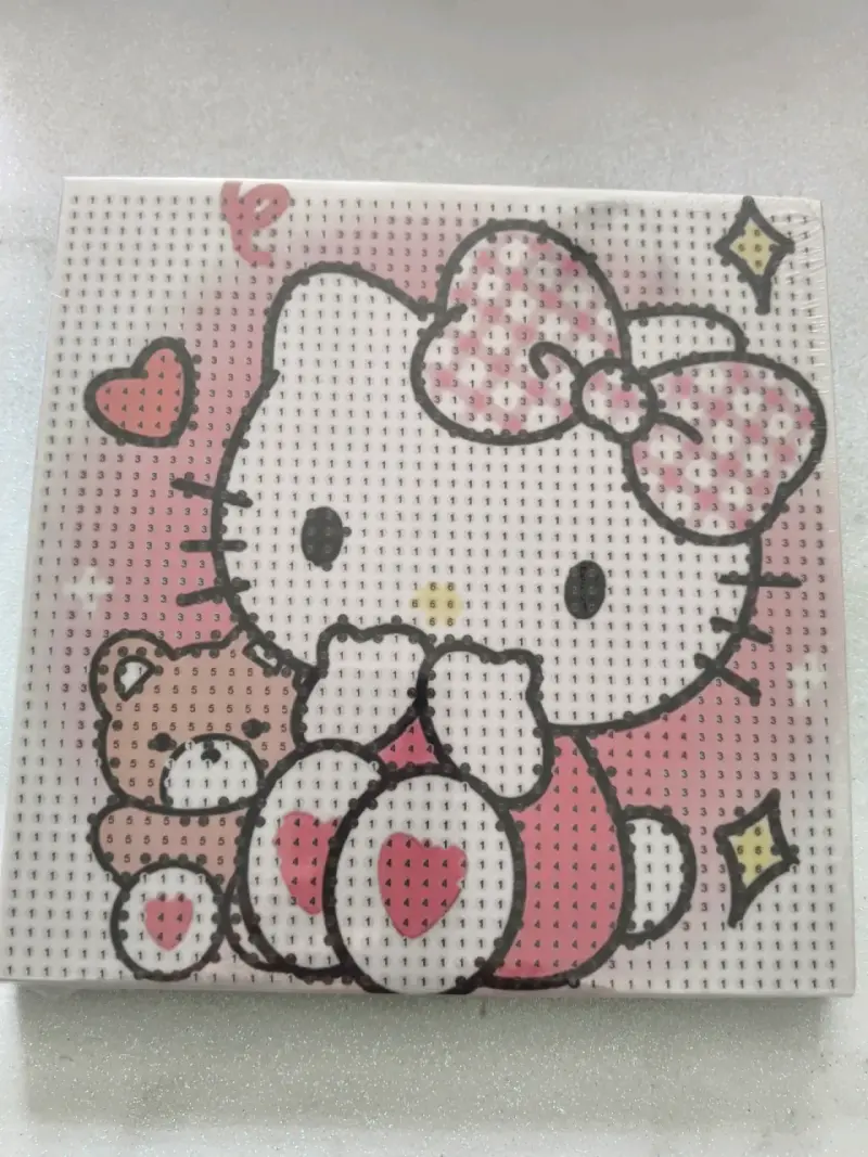 Kit de pintura diamante Hello Kitty 20x20 cm - 1