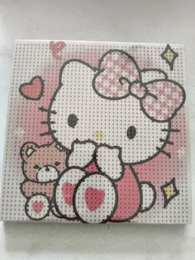 Kit de pintura diamante Hello Kitty 20x20 cm - miniatura 1