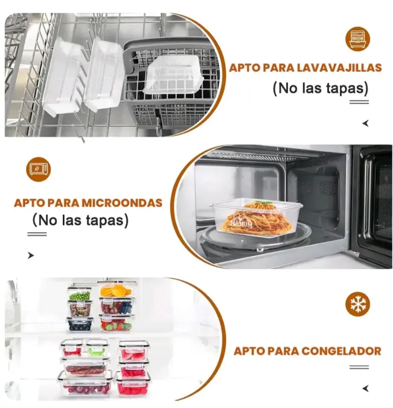 Set de 14 contenedores herméticos de vidrio Nanum - 4