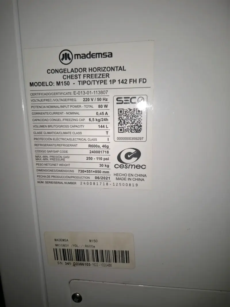 Congelador horizontal blanco eficiente 150 litros - 2