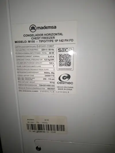 Congelador horizontal blanco eficiente 150 litros - miniatura 2