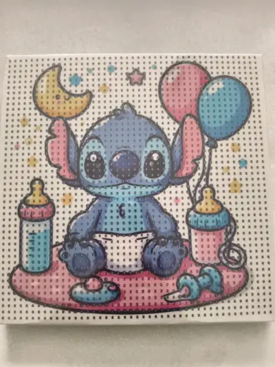 Kit de pintura diamante Stitch 20x20 cm - miniatura 1